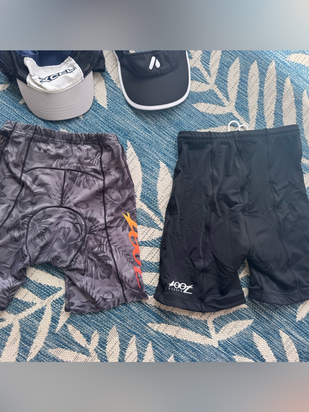 Cycling Lot. Zoot/ Pearl Izumi Shorts and Top, Athletic Hats